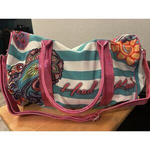 Head Kandy Duffle Bag Vivid Color Sparkle Pink Handle Shoulder Strap Excellent